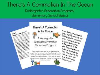 Preview of There's A Commotion In The Ocean Kindergarten Graduation/Musical Program