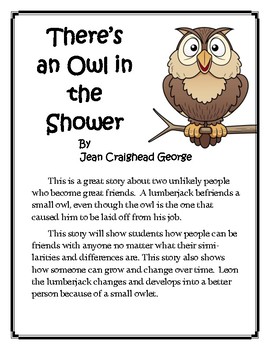 Preview of There's An Owl In The Shower Lapbook and Project
