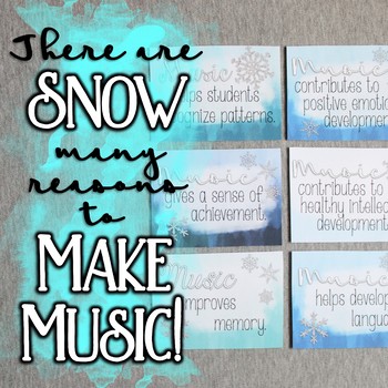 Preview of There Are SNOW Many Reasons to Make Music! Bulletin Board Set
