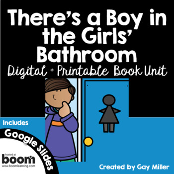 Preview of There's a Boy in the Girls' Bathroom Novel Study Digital + Printable