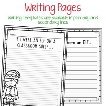 There's an Elf on my Classroom Shelf activity by Ashley's Goodies