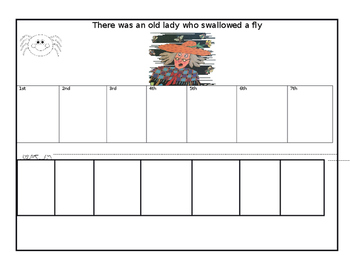 Preview of There was an old lady who swallowed a fly - Sequencing activity