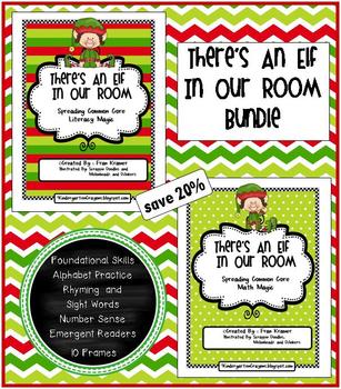 Preview of There's An Elf In Our Classroom: Literacy and Math Bundle