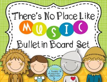 Preview of "There's No Place Like MUSIC" Advocacy Bulletin Board: Printables and Directions