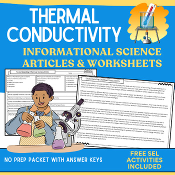Preview of Thermal Conductivity & Insulation: Informational Reading Packet & Worksheets
