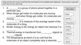 Thermal Energy Basics Practice (Supports Amplify Science C