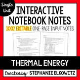 Thermal Energy and Heat Editable Notes