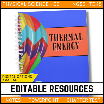 Preview of Thermal Energy Notes, PowerPoint, and Test