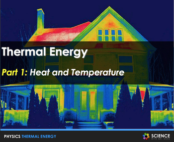 Preview of Thermal Energy Physics Unit Presentation PPT With Student Summary Notes