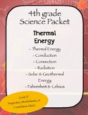 Thermal Energy Unit - Science Lesson Plan - Worksheets, Po