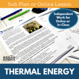 Thermal Energy - Sub Plans - Print or Digital