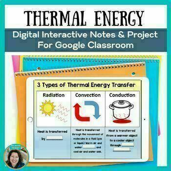 Preview of Thermal Energy Transfer Activities Digital Notes & Poster for Google Classroom