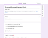Thermal Energy Unit Ch. 1 Quiz/Assessment (Amplify Science)