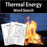 Thermal Energy Word Search Worksheet
