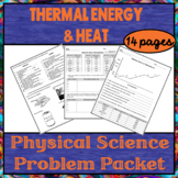 Thermal Energy and Heat Physical Science Worksheet Packet