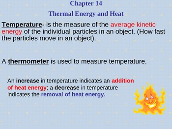 Preview of Thermal Energy and Heat Power Point - Physical Science