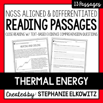 Preview of Thermal Energy & Heat Reading Passages | Printable & Digital | Immersive Reader