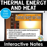 Thermal Energy and Heat Slides, Notes & Activities | Middl