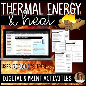 Preview of Thermal Energy and Heat Transfer Activities - Digital Google Slides™ and Print
