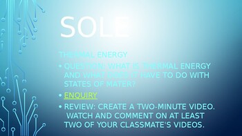 Preview of Thermal Energy virtual SOLE (student organized learning environment)