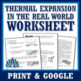 Particle Motion Thermal Expansion Worksheet NGSS MS-PS1-4 
