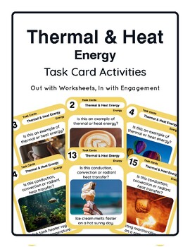 Preview of Thermal and Heat Energy - Task Card Activities - Scavenger Hunt