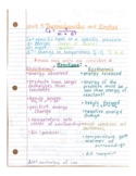 Thermochemistry and Kinetics one-pager