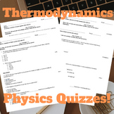 Thermodynamics Physics Quiz Bundle, Retakes, & Key Included!