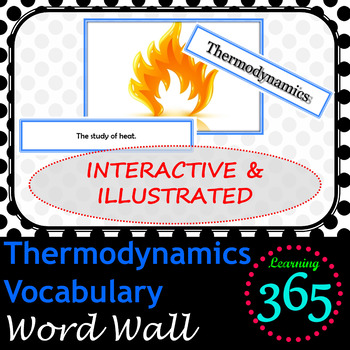 Preview of Thermodynamics Vocabulary Interactive Word Wall