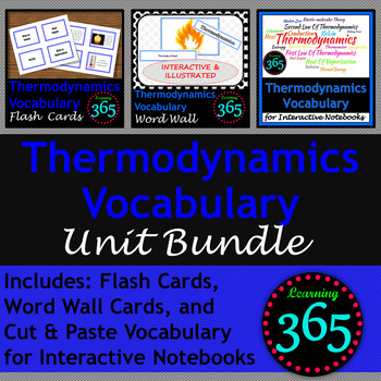 Preview of Thermodynamics Vocabulary Unit Bundle