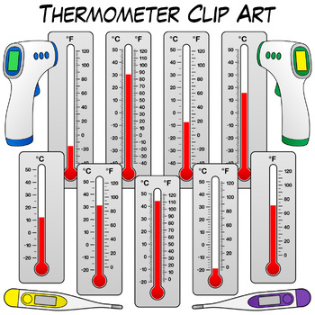 Preview of Thermometer Clip Art | Measuring Temperature