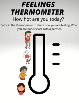 Preview of Thermometer Feelings Check-In