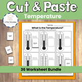 Thermometer Reading Temperature Cut and Paste Bundle