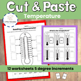 Thermometer Reading Temperature Fahrenheit 5 degree Cut and Paste