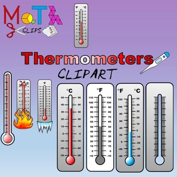 Thermometer Clip Art  Measuring Temperature by Digital Classroom Clipart