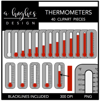 Preview of Thermometers Clipart