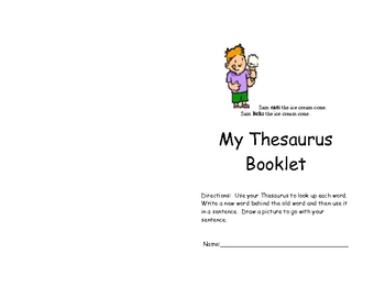 Preview of Thesaurus Activity