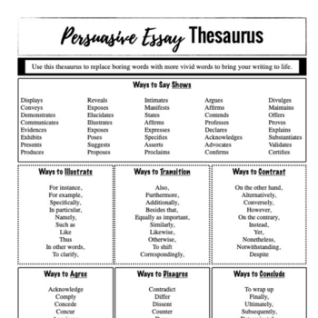 essay about thesaurus