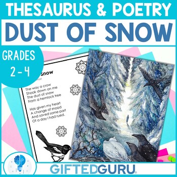 Preview of Thesaurus and Poetry Writing Robert Frost's Dust of Snow Early & Middle Grades