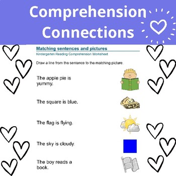 Preview of These comprehension worksheets involve matching sentences to pictures. The readi