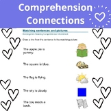 These comprehension worksheets involve matching sentences 