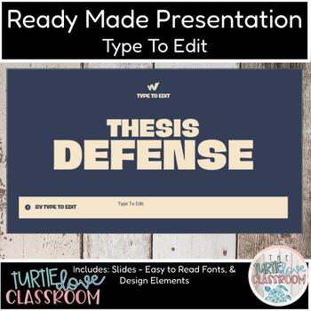Preview of Thesis Defense University - Blue Theme  Ready Made Presentation - Ready To Edit!