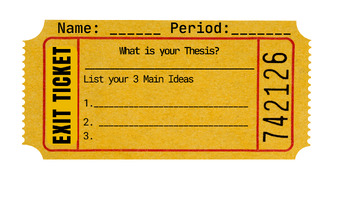 Preview of Thesis Exit Ticket