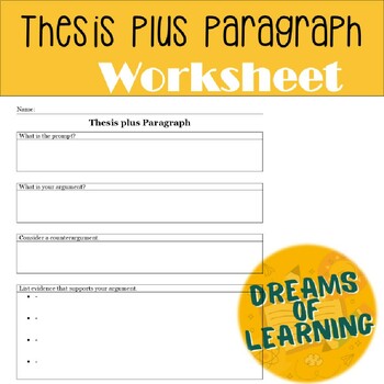 thesis paragraph template