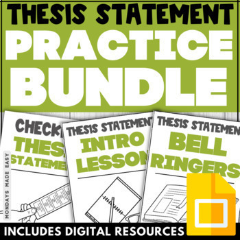 Preview of Thesis Statement Activities - Thesis Statement Worksheets, Templates, Examples