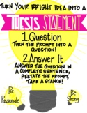 Thesis Statement Anchor Chart/Notes