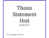 Thesis Statement Worksheet Bundle