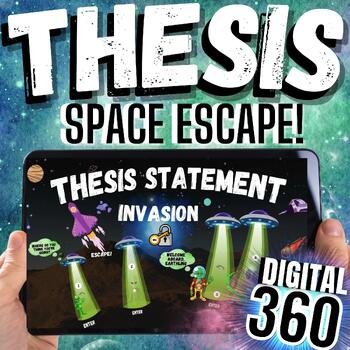 Preview of Thesis Statement Digital Escape Room Argumentative Writing Digital Resources
