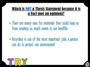 thesis statement lesson