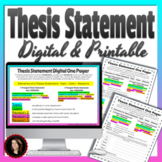 Thesis Statement Mini Lesson Digital and Printable